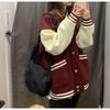 Korean Version Baseball Jackets for Women Spring and Autumn Couple Outfits, Ins Trendy Harajuku Style Streetwear Jacket Clip Overcome