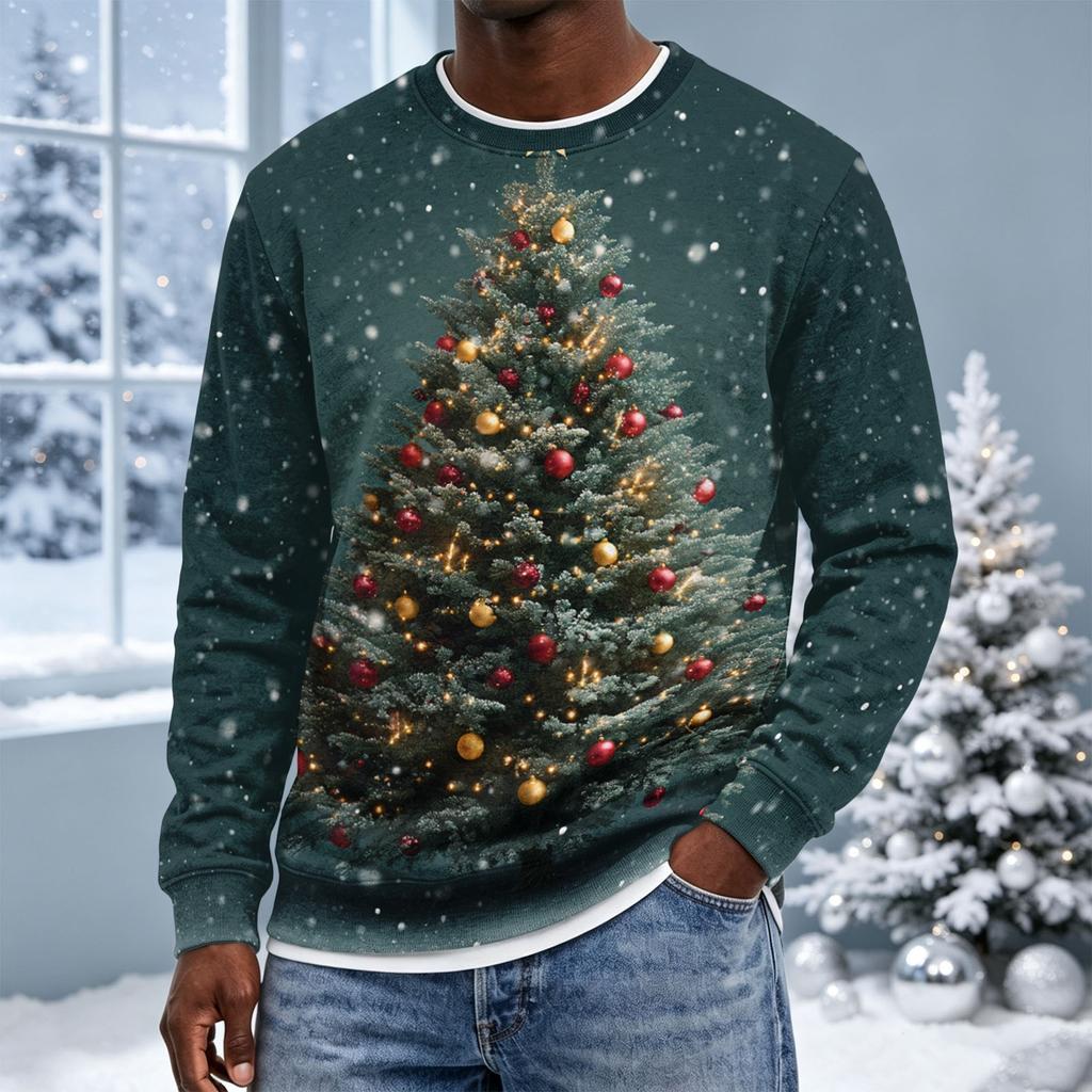 Sweat-shirt à col rond de Noël pour homme