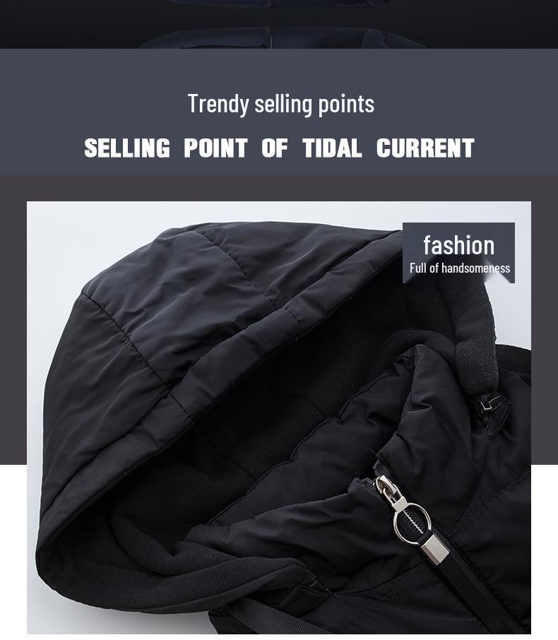 Men's Autumn/Winter Fashion Vest with Detachable Hood - Casual Cotton