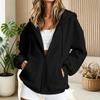 Women's Long Sleeve Zip Up Hoodie with Front Pockets Casual Sweatshirt