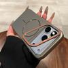 Support de béquille à objectif pliable caché de luxe pour Magsafe Coque de couleur métallique pour iPhone 17 16 15 14 Pro Max Housse de protection pour charge sans fil