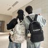 Student Class Computer Bag Women Large Capacity Travel Backpack Men Letter Backpack