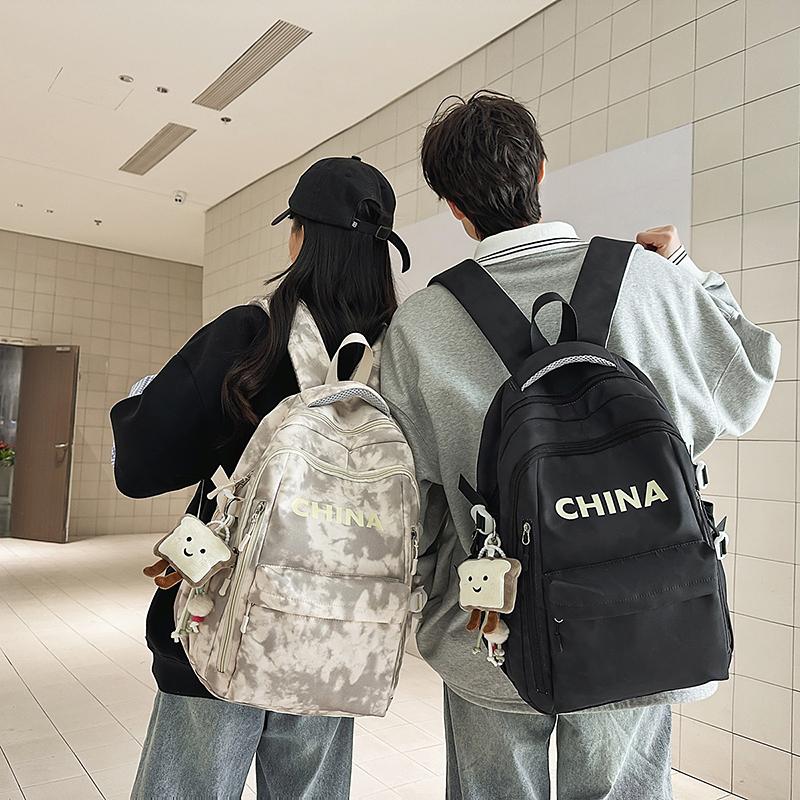Student Class Computer Bag Women Large Capacity Travel Backpack Men Letter Backpack