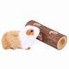 Wooden Animal Tunnel Exercise Tube Chew Toy for Rabbit Ferret Hamster Guinea Pig