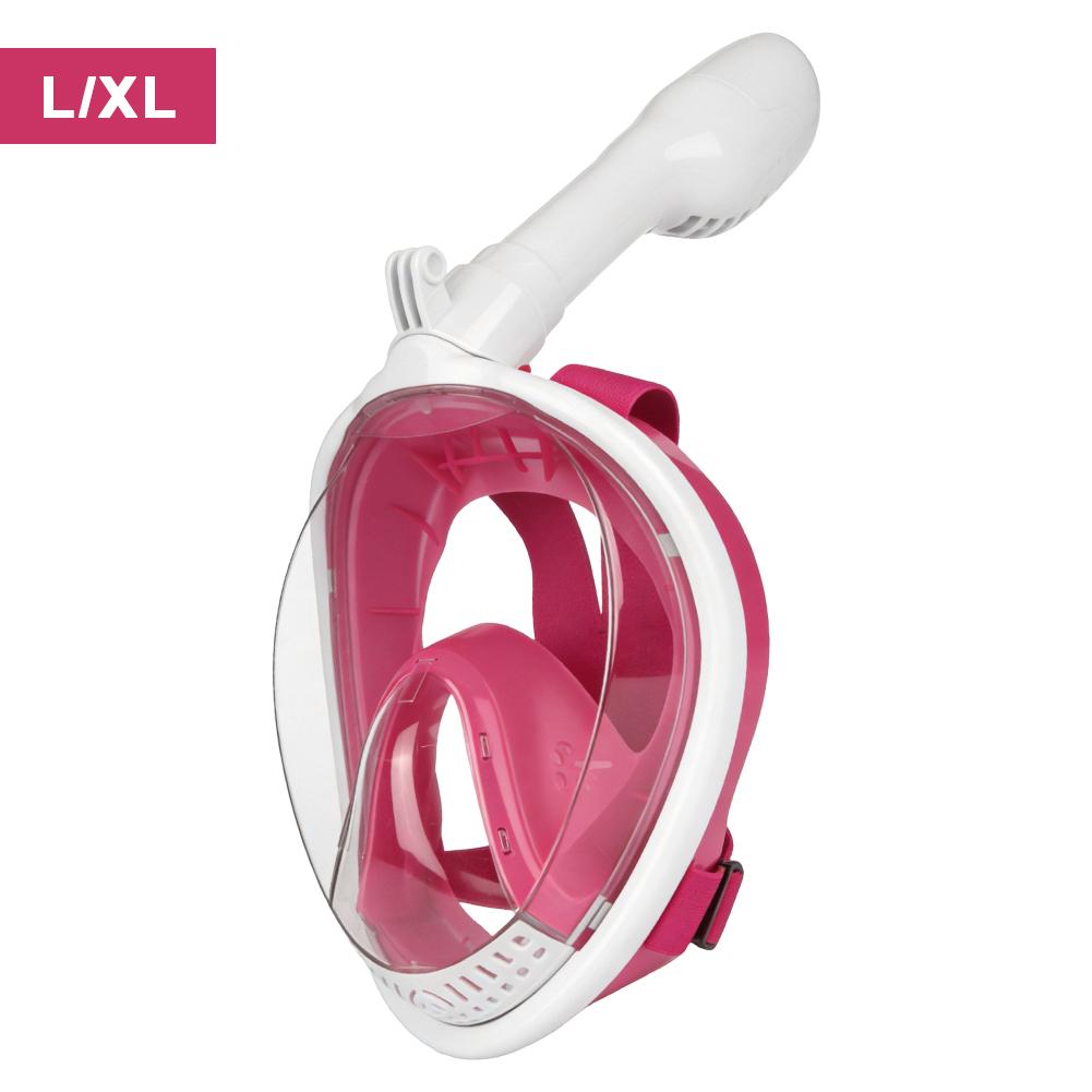 Full Dry Snorkel Mask Silicone Full Face Anti-Fog Panoramic View Diving Mask for Snorkeling Gear-M4