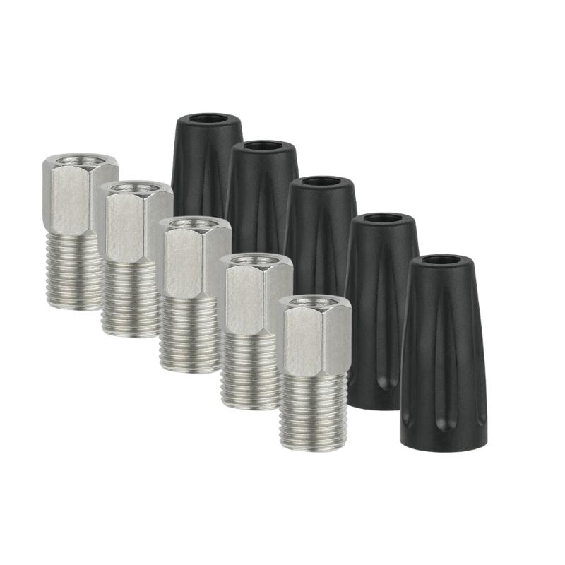 

5Pcs 8mm Thread Stainless Steels Hollow Bolt Silicone Cover Bike Hydraulic Disc Brake Hose Tightening Screw Enduring 1