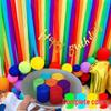 Colorful Balloon Tassels & Crepe Ribbons for Birthday & Kindergarten Decorations