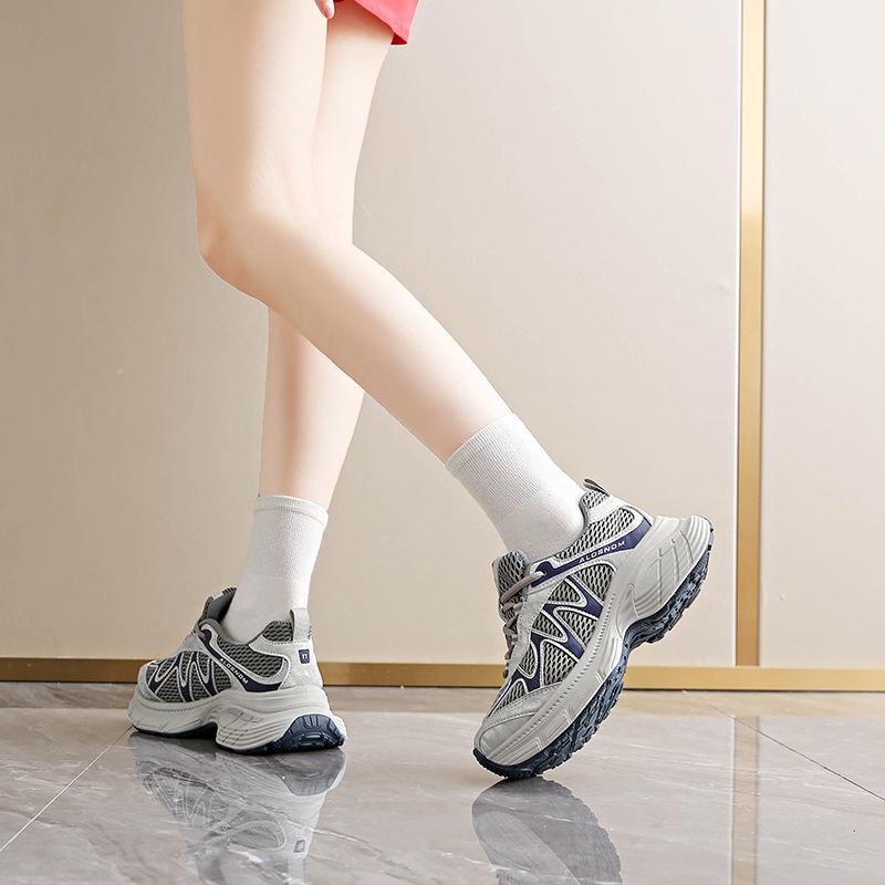 Fashion Platform Dad Shoes Women's 2025 New Autumn Explosion Temperament Casual Sports Shoes Small Height Increase Single Shoes