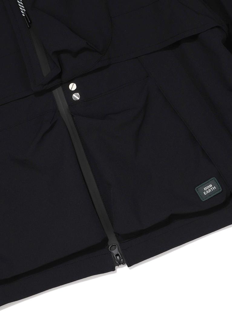 Bbc Earth [Carter] Hoodie Convertible Nature Print Jacket_Black