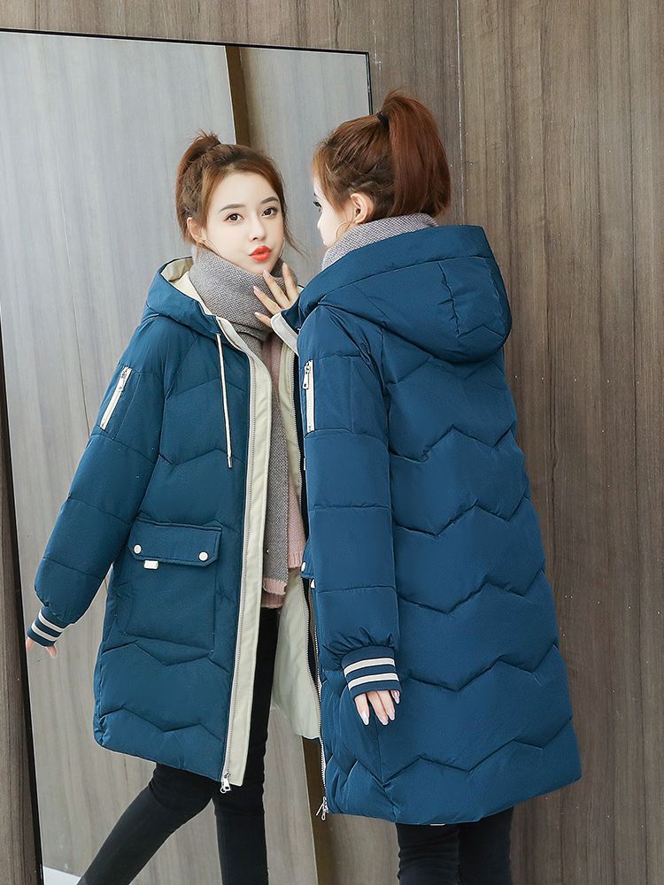 2026 Winter Women Jacket Coats Long Parkas Female Down Cotton Hooded Overcoat Thick Warm Jackets Windproof Casual Student Coat
