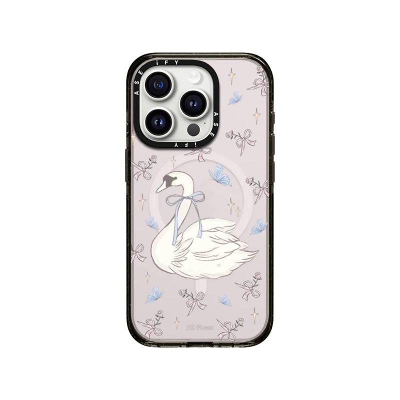 C Home Shell Magnetyczny Kok Kot Łabędź dla Apple 17promax Etui na Telefon Komórkowy dla IPhone14plus13/16