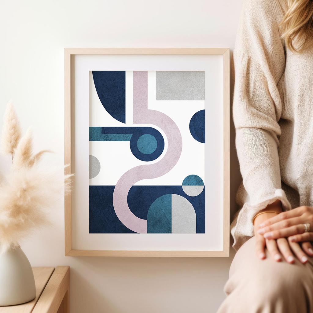 Plakat geometria abstrakcja