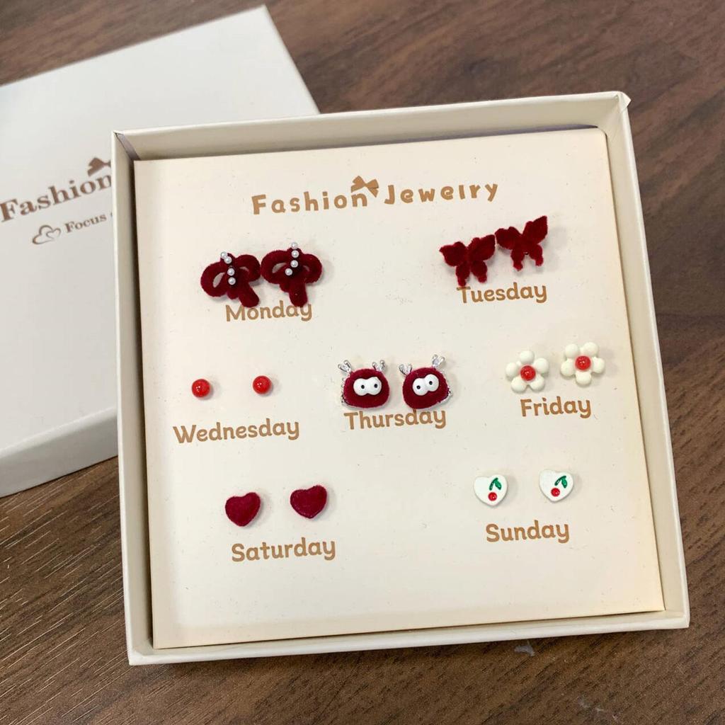 Letnie Kolczyki Serce z Kwiatami Pudełko Prezentowe: Wszechstronne codzienne ubrania dla kobiet i studentek