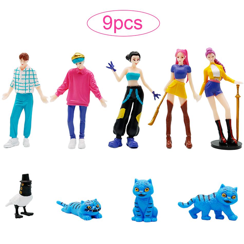 K pop Demon Hunters Figure Kpop Demon Hunters Figures Huntrix Figures Toy Derpys Tiger Rumi Mira Zoey Sussy Figurine Ornament