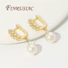 18K Real Gold Plated Crystal Zirconia Earring Hooks Clasps,Shvenzy Earwires,Fasteners For Earrings,DIY Earring Accessories