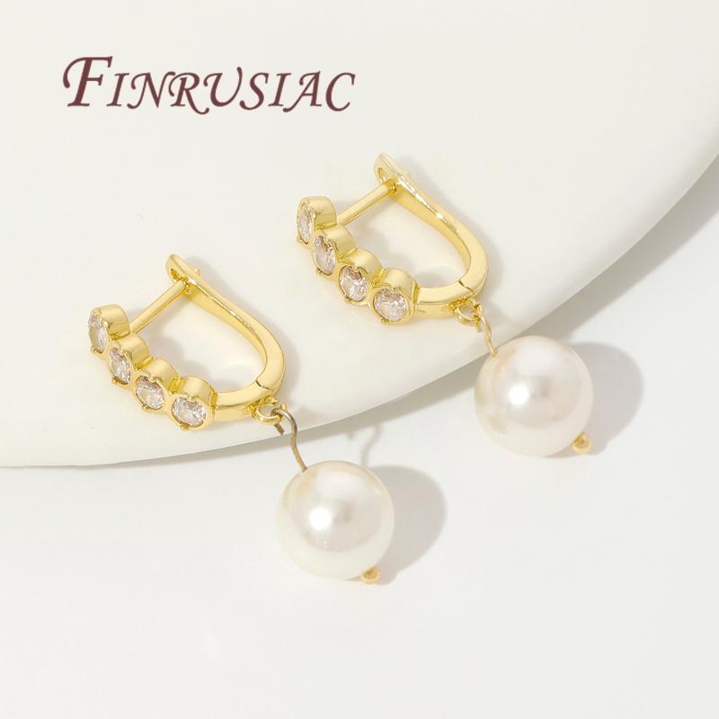 18K Real Gold Plated Crystal Zirconia Earring Hooks Clasps,Shvenzy Earwires,Fasteners For Earrings,DIY Earring Accessories