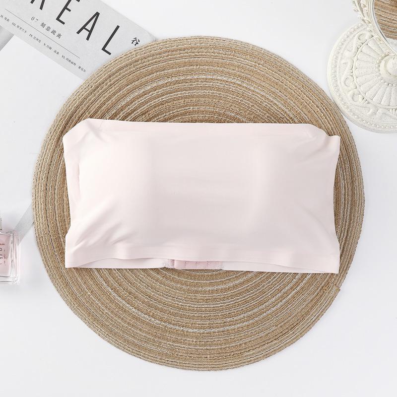 

Жіночий безшовний безшовний бюстгальтер Ice Silk без бретелей - сексуальна, красива спина, однорядна пряжка, спортивний універсальний One Size (70-120 jin)