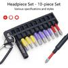 Kompaktes 10-teiliges Schraubendreherbit-Halter-Set Professionelle Stahlbits Eingebauter Magnethalter und Karabinerclip-Design