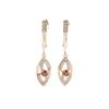 Hot Selling European and American Niche French Earrings with Crystal Inlaid Sweet Long Earrings
