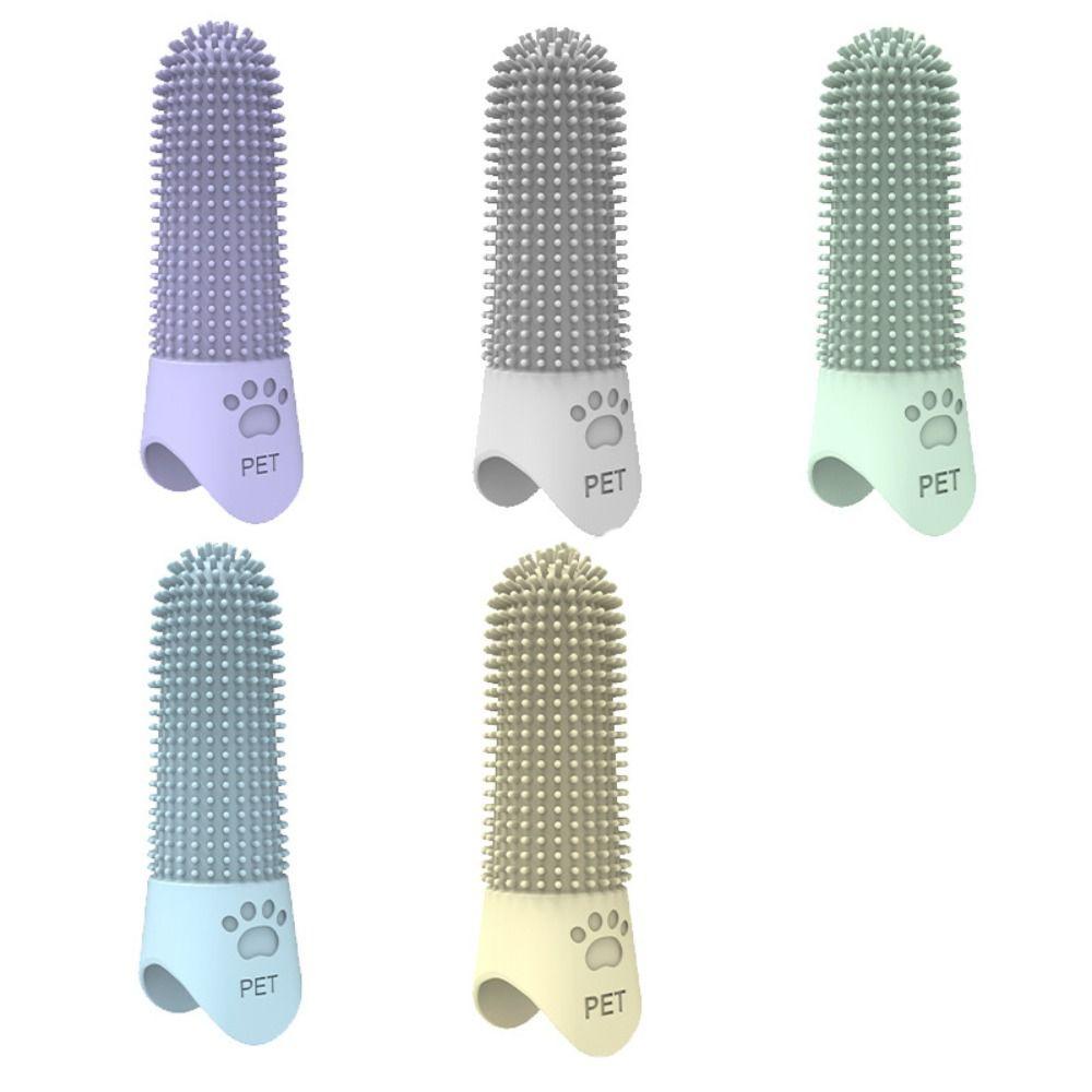 Super Soft Pet Teeth Cleaning Fingertips Nontoxic Cats Mouth Cleaner Removing Tartar And Stones