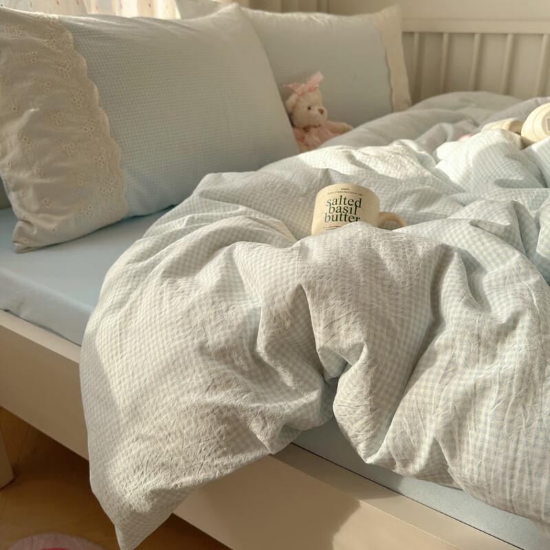 Lilang Lace Washed Bedding Set
