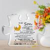 2D Flat, "To My Son" Acrylic Desk Decor Plaque, Floral Design & Butterflies Suitable for Wall Decoration, Porch, Room, Villa, Accents Home, Hallway, o