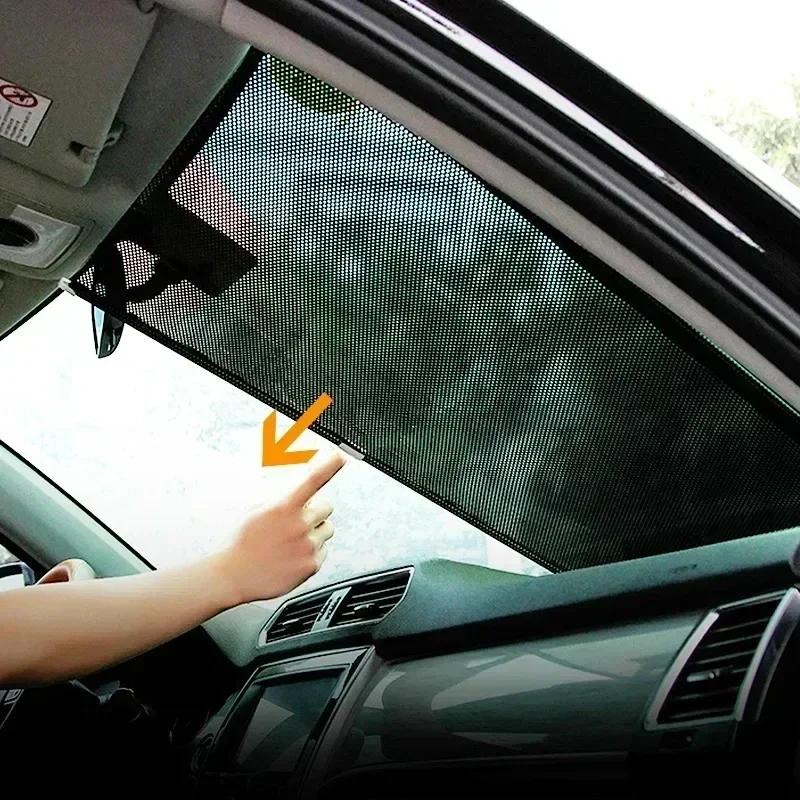 Retractable Window Sun Shades UV Blocking Sun-proof Heat Insulation Shields Car Sun Protector Windshield Sunshade Accessories