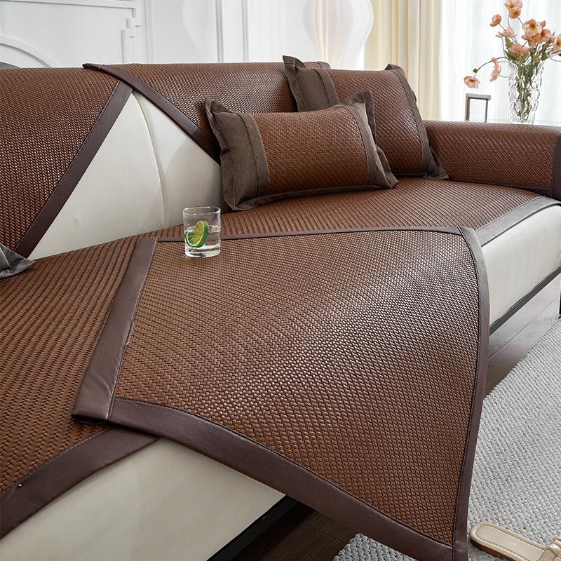 

Летняя диванная подушка Qingru летний спальный коврик чехол для дивана нескользящий прохладный дышащий чехол для дивана ткань полотенце для спинки 60*60cm