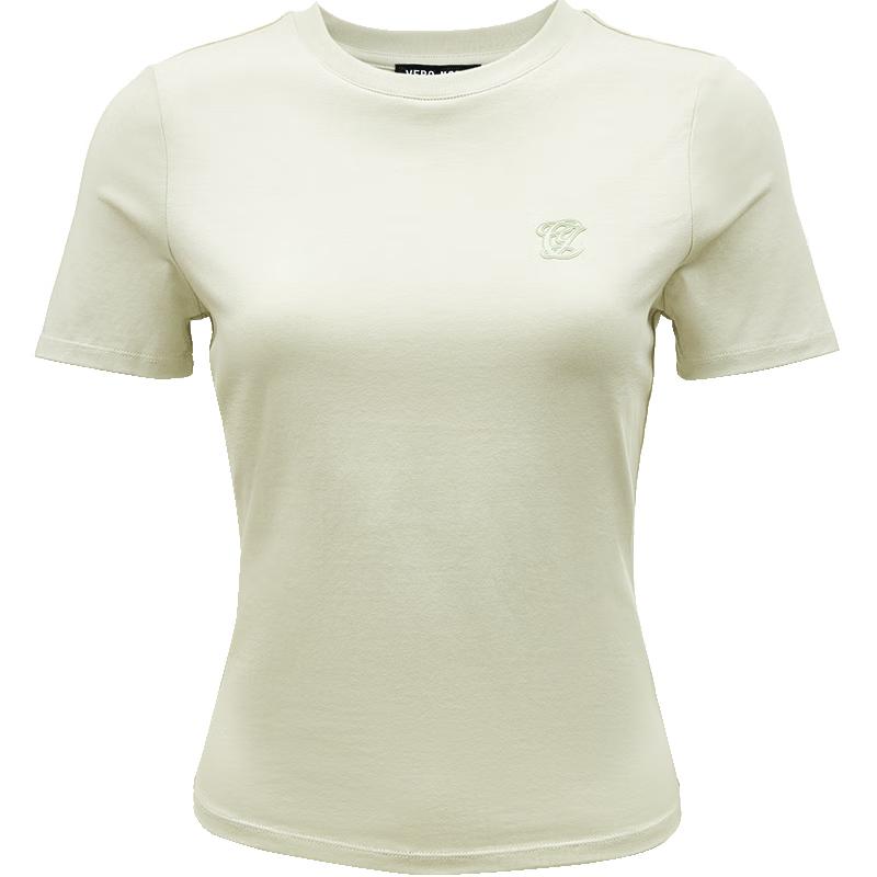 VEROMODA Women s Casual Round Neck Short Sleeve T-Shirt S