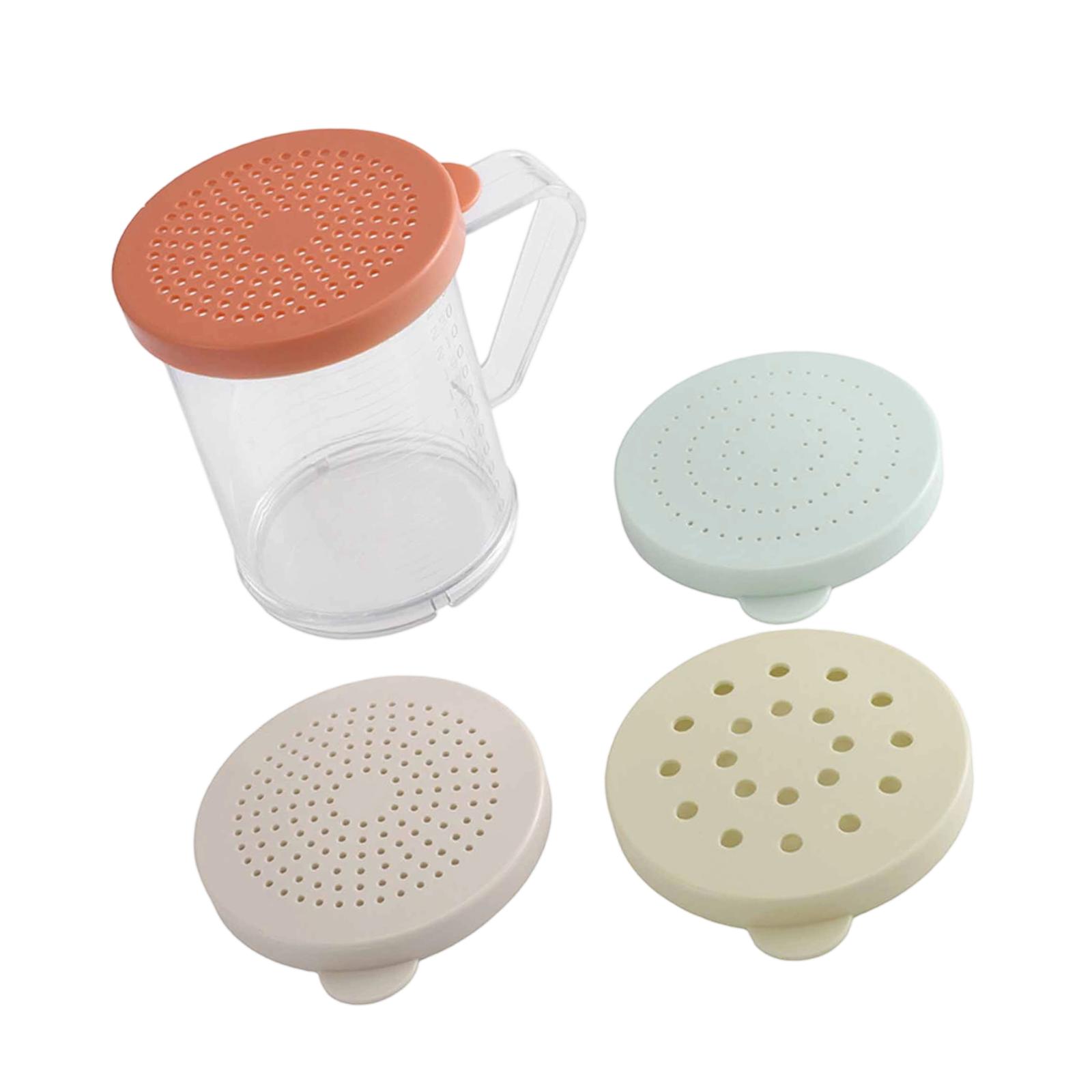 

4-Piece Spice Jar Set with Lids, Reusable Kitchen Condiment Containers for Salt Pepper Sugar, Airtight Storage