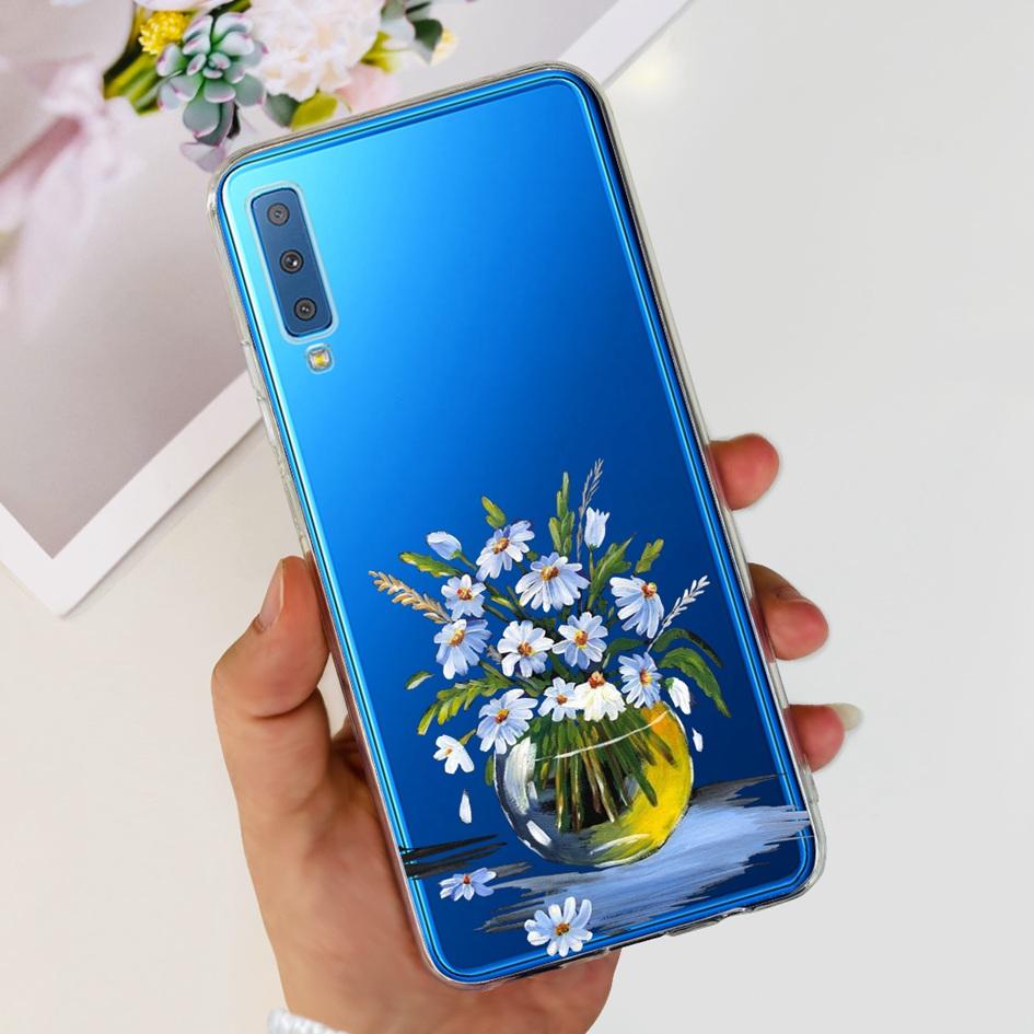 Silicone Cover For Samsung Galaxy A7 2018 Case A750 A750F Case Clear TPU Fashion Phone Case For Samsung A 7 2018 SM-A750F Fundas