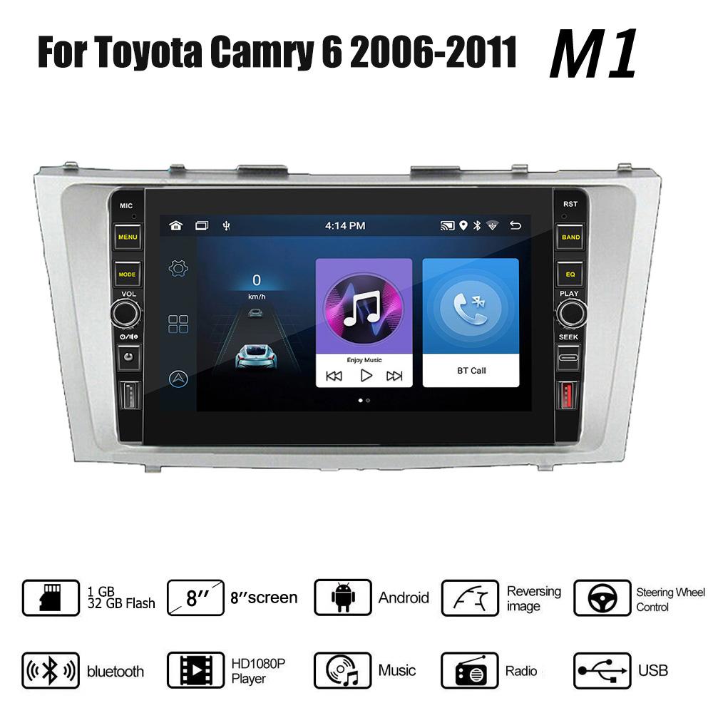 

8-дюймовый автомобильный Android-радио для Toyota Camry 6 2006-2011 2din мультимедийный стерео видеоплеер WIFI навигация GPS 1 + 32 ГБ
