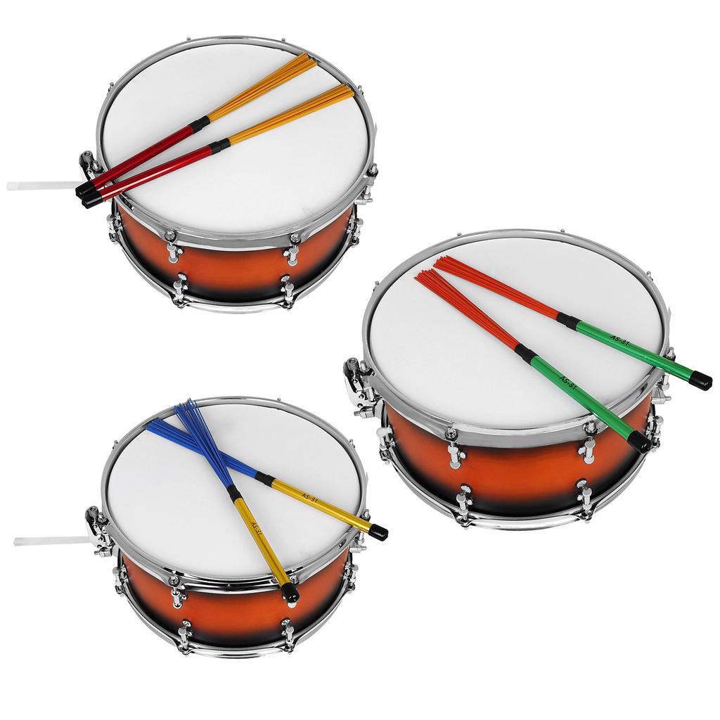 1Pair Rod Drum Sticks Brush Professional Nylon Drumsticks Brushes Multi-Rod Bundle Sticks Nylon Dowels Enduring