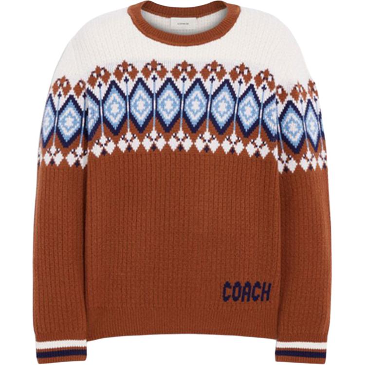 COACH Sweaters Men's Brown Crew Neck Moderate Other CE139-MYB