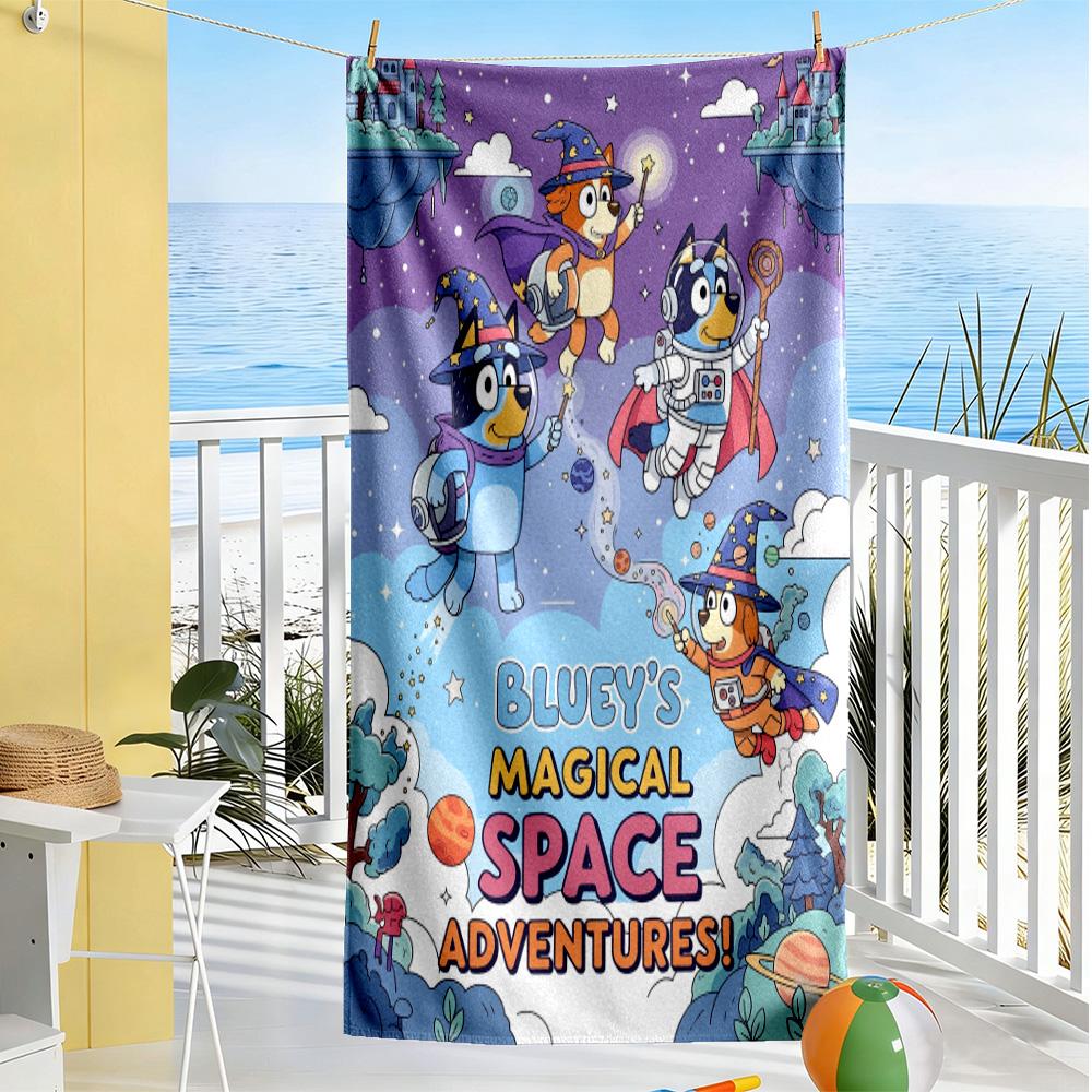 Halloween Characters Purple Background Beach Towel Super Soft & Absorbent Comfortable Lightweight