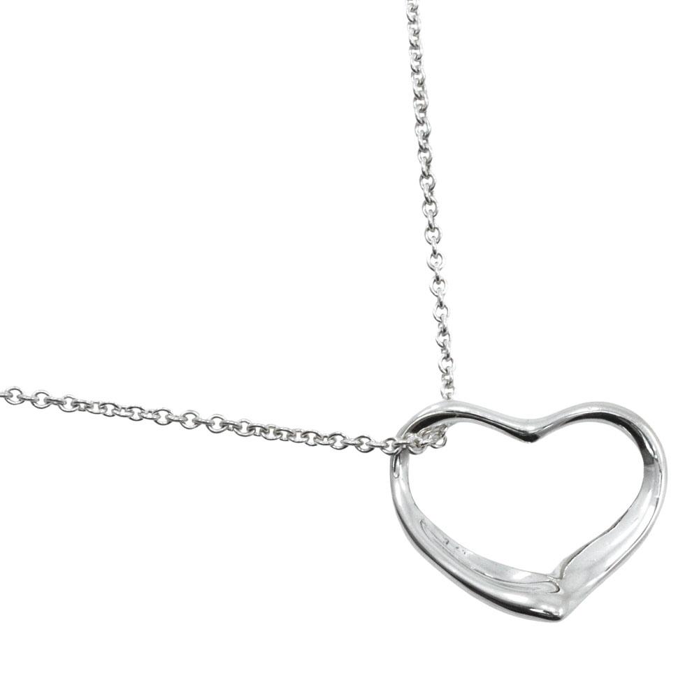 

TIFFANY&Co. Open heart Necklace Elsa Peretti Silver925 heart 4.8g Women Used