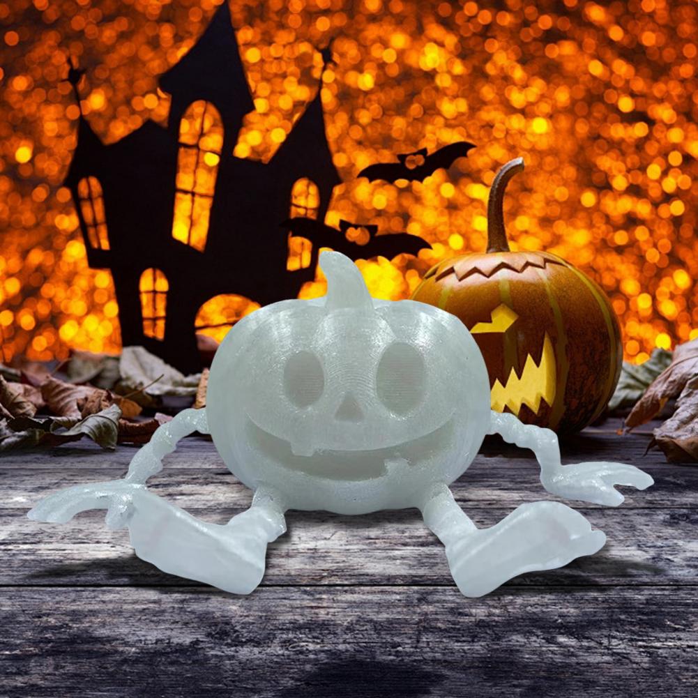 Halloween 3D Printed Pumpkin Figurine Posable Pumpkin Fidget Toy Movable Pumpkin Action Figure Desktop Decoration Ornament Festi