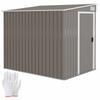 Casă metalică pentru echipamente 2,81m² 154x206,5x181 cm Depozit pentru unelte cu acoperiș înclinat Fundație