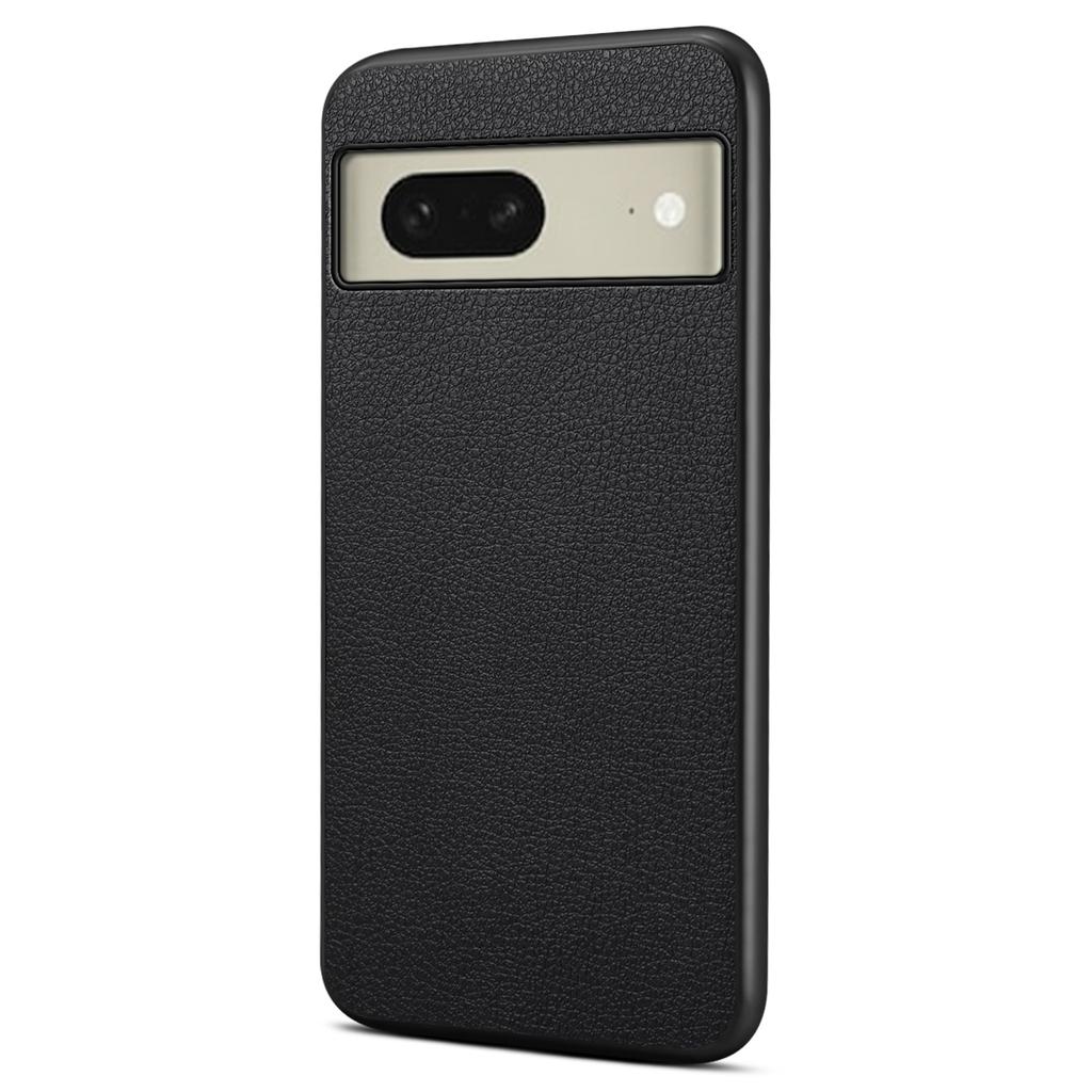 For Google Pixel 8 Case PU Leather Coated PC+TPU Drop-proof Phone Guard Cover