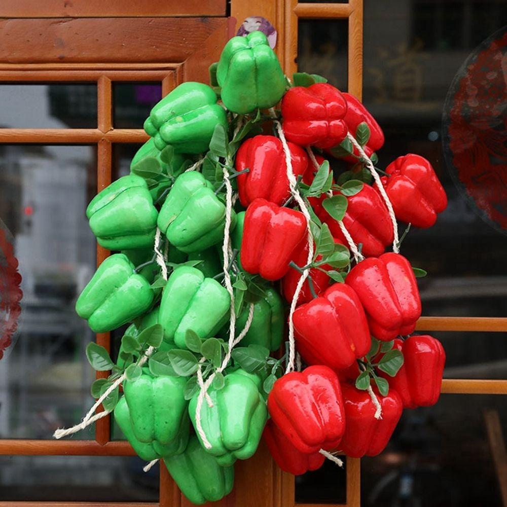 Artificial Fake Decorative Fruit Lifelike Foam Dish Onion Garlic Corn Red Pepper Kitchen Decoration For Chinese Style