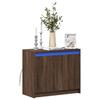 LED Sideboard Brown Oak Effect 72 x 34 x 61 cm Particleboard