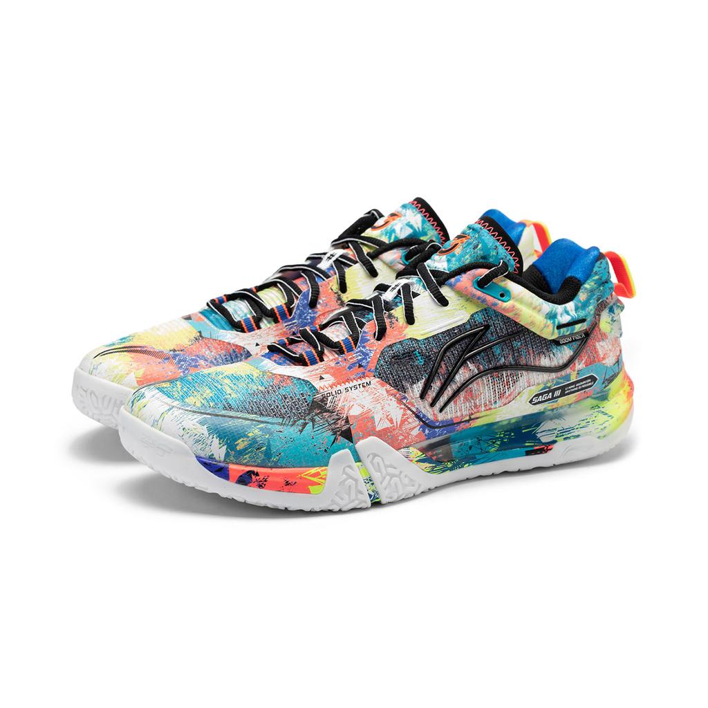 Li Ning Sports Comfortable Breathable Support Low-Top Badminton Shoes Unisex sneaker Blue Pink AYAV001-6