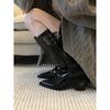 Tai Cool Spicy!! Long Boots Women's 2025 New Black Pointed Tall Boots But Knee Pants Boots Locomotive Boots Thick Heel