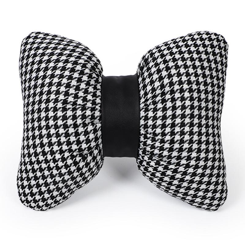 Creative Bowknot Shape Car Neck Pillow Female Cute Car Seat Headrest Support Waist Pillows Sofa Auto Interior Ornaments