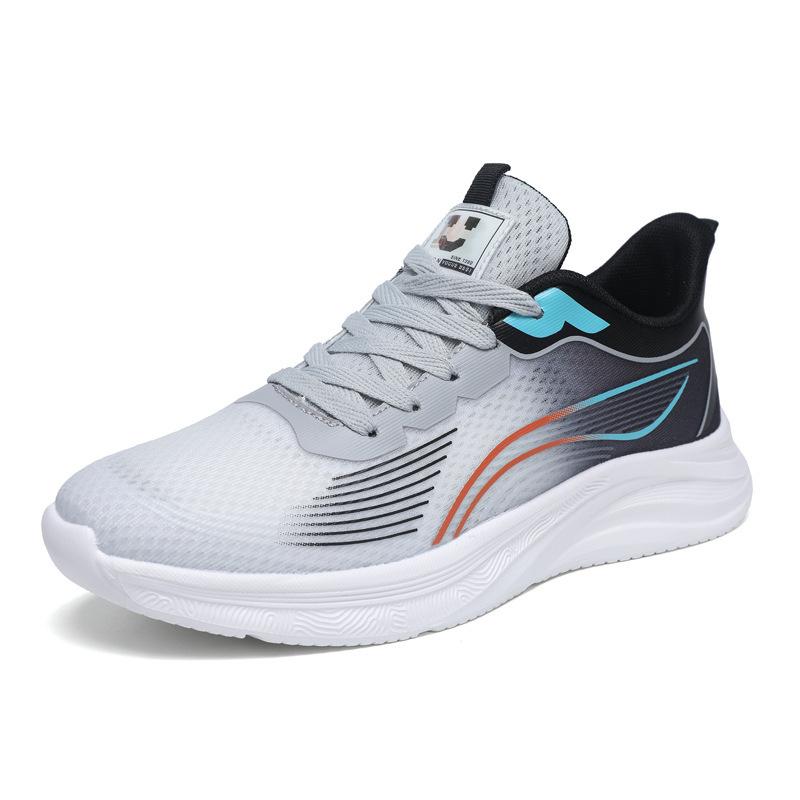 

New foreign trade sports men s shoes, ice silk mesh trend, light and cold sticky men s sports and leisure shoes manufacturer 44 сірий колір