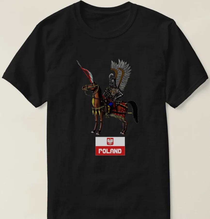 Design Creativo Bandiera Polacca Guerriero Alato Hussar Polacco Maglietta a Manica Corta 100% Cotone Magliette Casual Top Largo Taglia S3XL