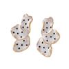 1 Pair Dripping Oil Irregular Petal Stud Earrings for Women Elegant Floral Design Anti-allergy Business Casual Wear Jewelry