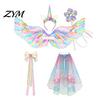 Angel Wings for Costumes Feather Wing Kids Girls, Colorful Elf Performance Choreography Costume Birthday Party, Fairy Cosplay, Halloween, Swan