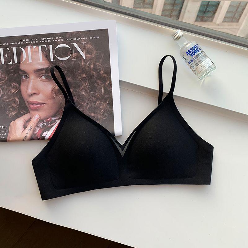 Seamless Wireless French Triangle Bra - Soft Support, Anti-Sagging, Side Support for Small Busts