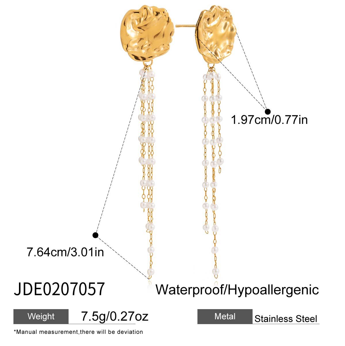 Элегантные серьги-кисточки из кованого акрила и жемчуга